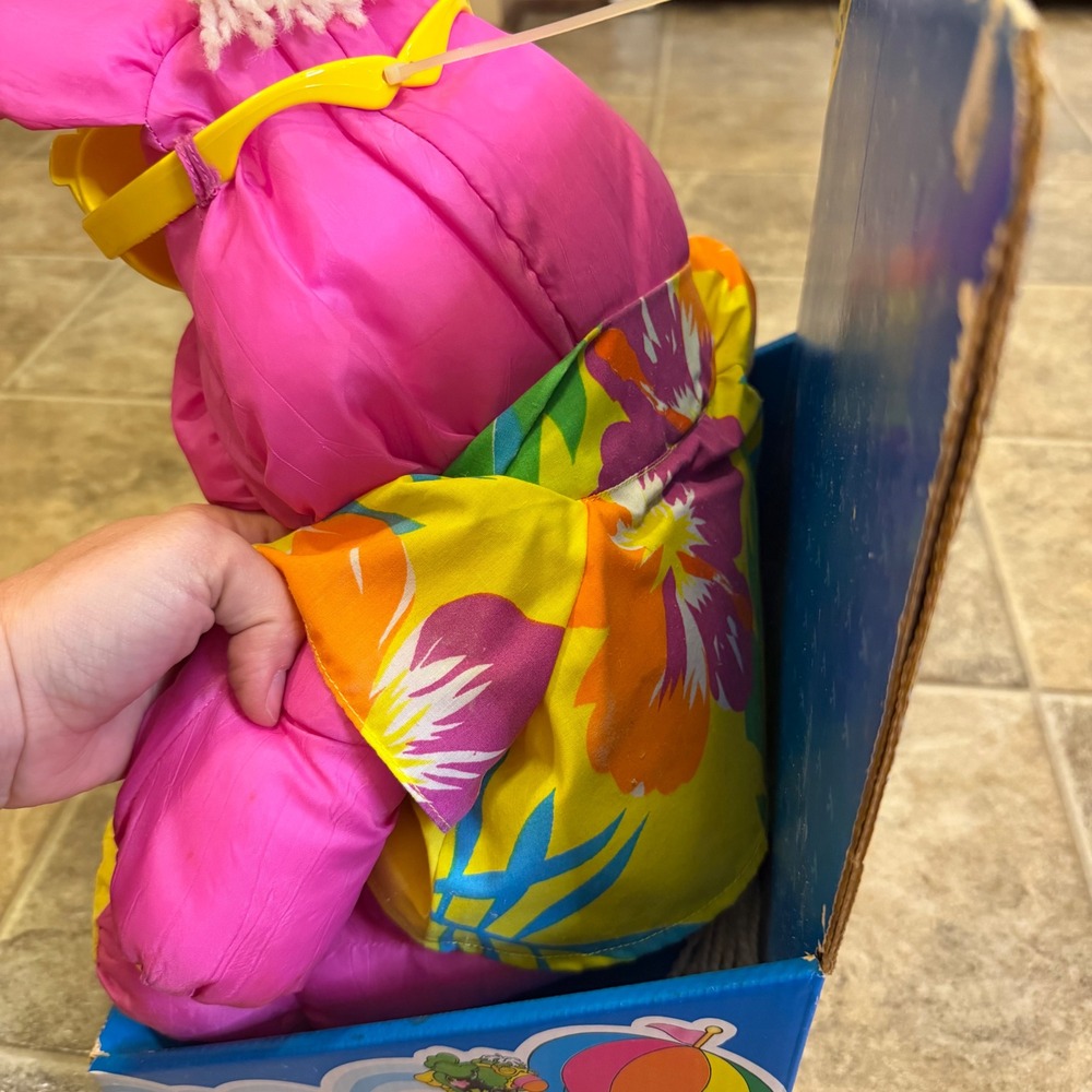 Fisher-Price The Wild Puffalumps Rhino Pink Plush Vintage 80s 90s Toy 8050 - Picture 8 of 16